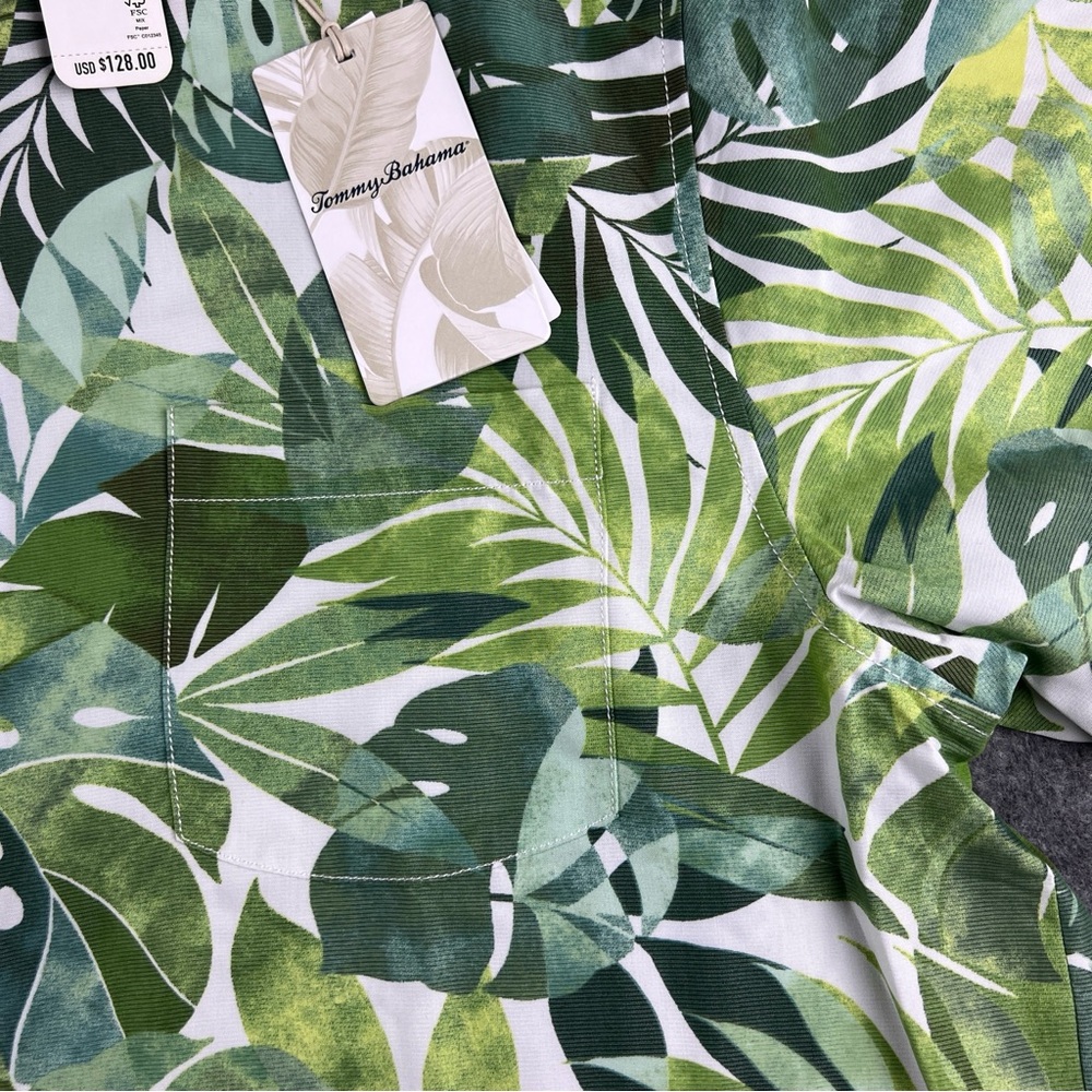Tommy Bahama NWT $128 Coconut Point Palma Fresca Large Dark Monstera - Picture 11 of 16